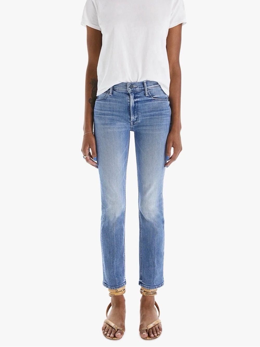 MOTHER The Mid Rise Dazzler Ankle Jean in We The Animals Size 25
